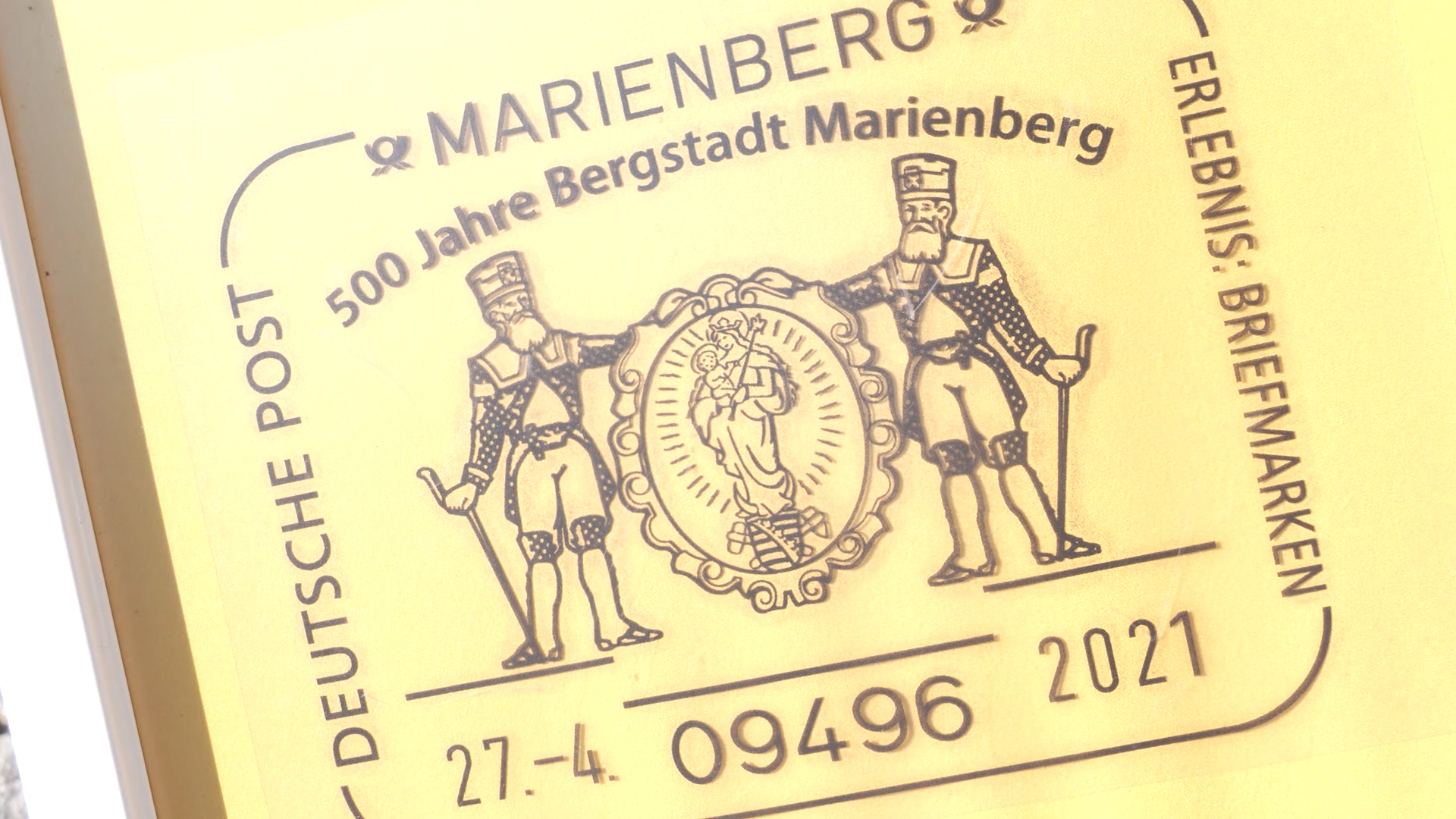 MEgional am 27. April 2021 mit einem Sonderstempel zum heutigen Stadtgeburtstag