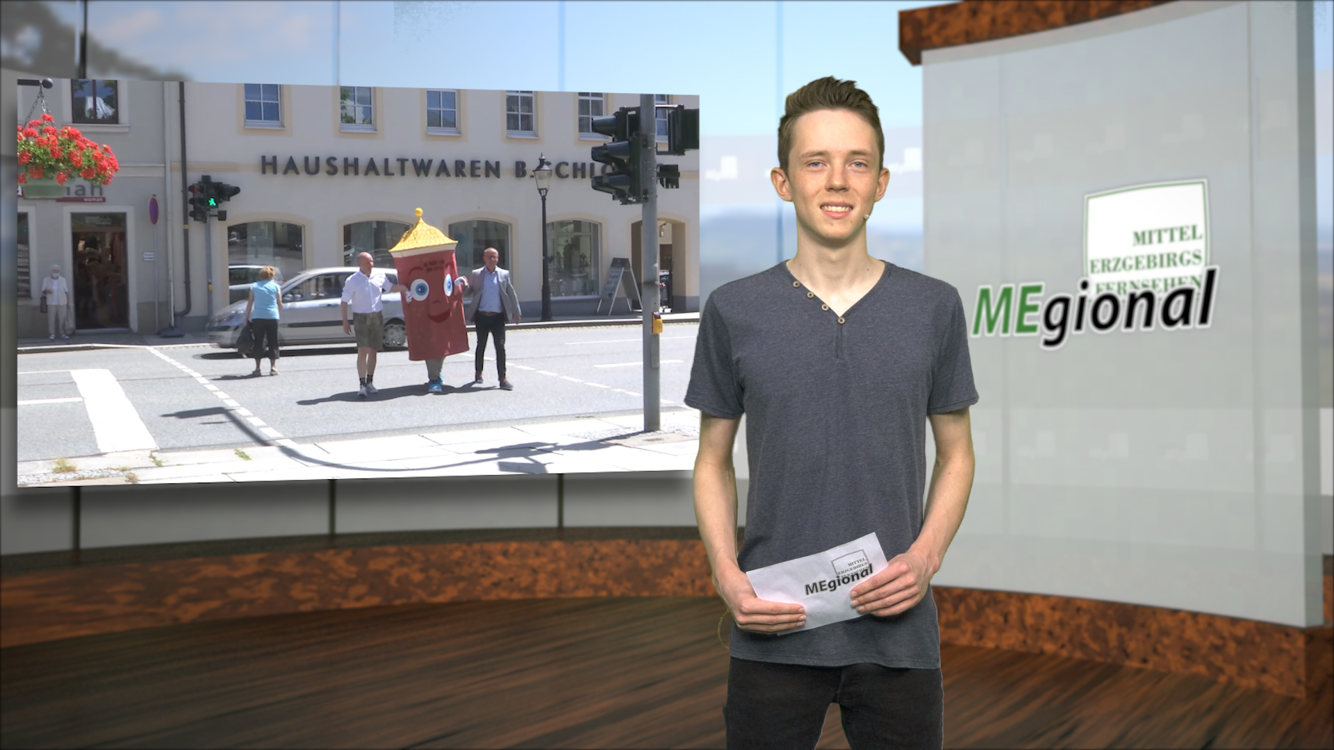 MEgional am 2. Juli 2020 mit dem neuen Maskottchen für Marienberg MEgional am 2. Juli 2020 mit dem neuen Maskottchen für Marienberg