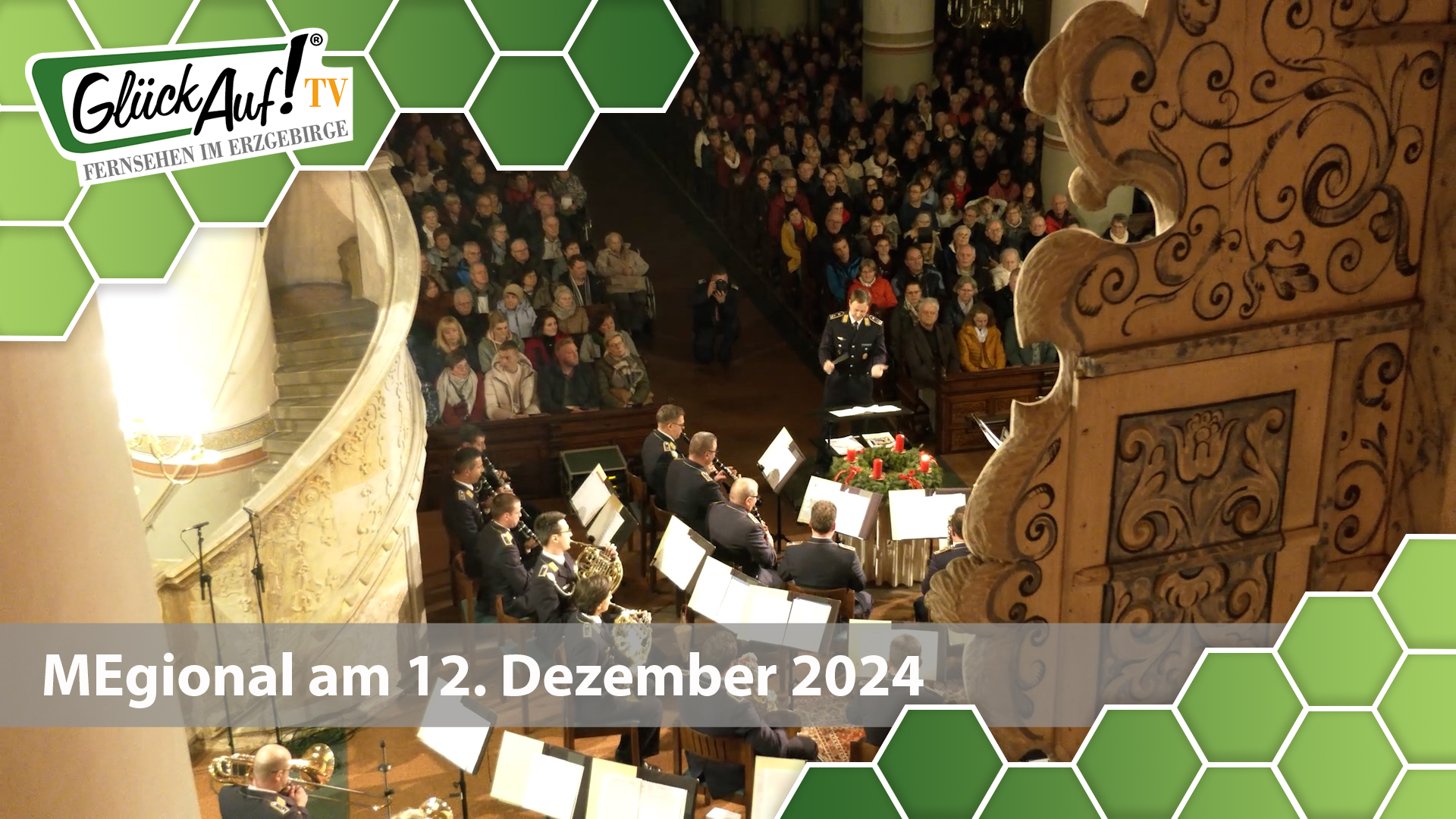 MEgional am 12. Dezember 2024 mit dem Konzert des Luftwaffenmusikkorps Erfurt in der St. Marienkirche in Marienberg